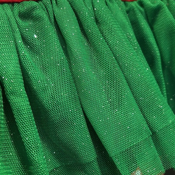 Nanette 2pc.JOY embroidered candy canes,peplum ruffle waist top,stretch leggings - Picture 3 of 4